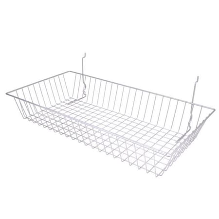 Dwellingdesigns BSK11-CH 24 x 12 x 4 in. Shallow BasketChrome DW1104875